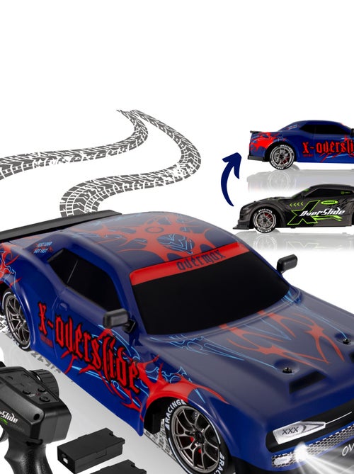 Auto telecomandata OVERMAX X-Overslide - 2 carrozzerie - Luci LED - Durata della batteria 40 min - Kiabi