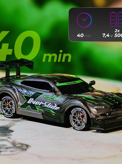 Auto telecomandata OVERMAX X-Overslide - 2 carrozzerie - Luci LED - Durata della batteria 40 min - Kiabi