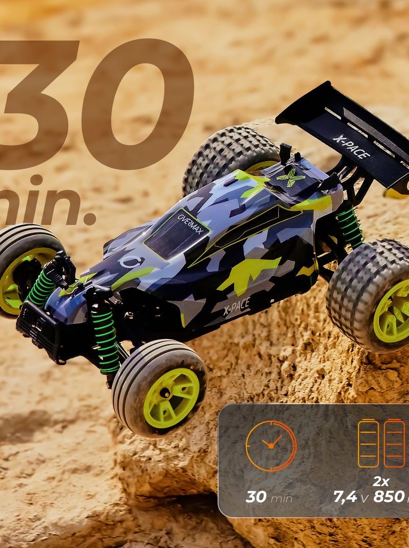 Auto telecomandata OVERMAX X-Pace 4x4 - 30 km/h - Luci a LED Grigio giallo - Kiabi