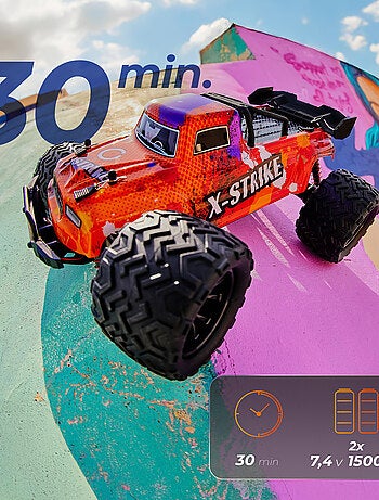 Auto telecomandata OVERMAX X-Strike - 30 km/h - Luci a LED - Trazione 4x4 - 20 min
