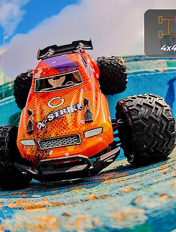 Auto telecomandata OVERMAX X-Strike - 30 km/h - Luci a LED - Trazione 4x4 - 20 min