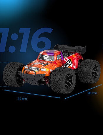 Auto telecomandata OVERMAX X-Strike - 30 km/h - Luci a LED - Trazione 4x4 - 20 min
