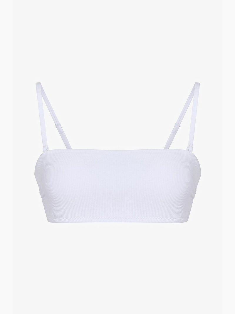 Ava top bikini senza spalline testurizzato penti Bianco - Kiabi