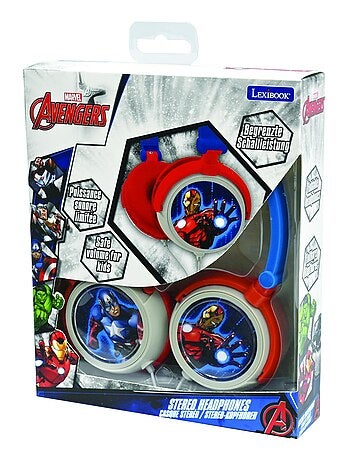 Avengers Cuffia stereo a filo pieghevole con limitazione sicura del volume