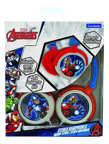 Avengers Cuffia stereo a filo pieghevole con limitazione sicura del volume