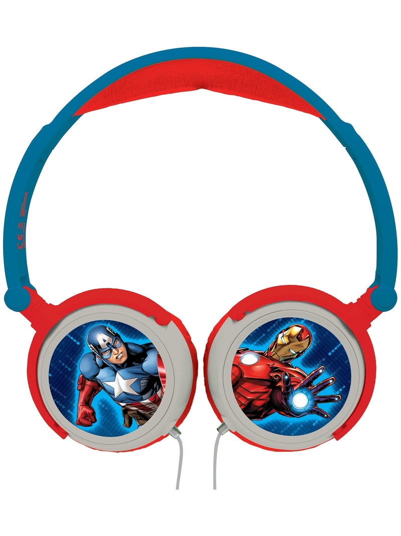 Avengers Cuffia stereo a filo pieghevole con limitazione sicura del volume Blu - Kiabi