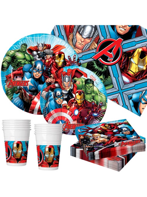 Avengers stoviglie monouso per bambini 89 pezzi - Kiabi