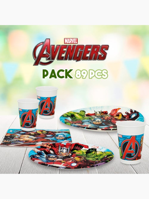 Avengers stoviglie monouso per bambini 89 pezzi - Kiabi