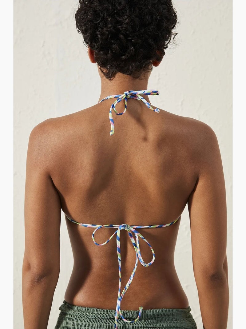 Avila top bikini a fascia penti Blu - Kiabi