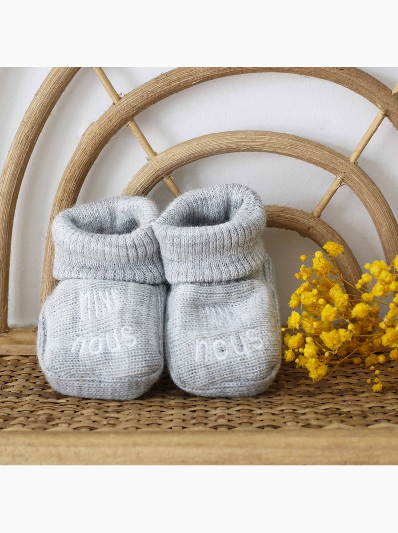 Babbucce neonato - mini nous Grigio chiaro - Kiabi