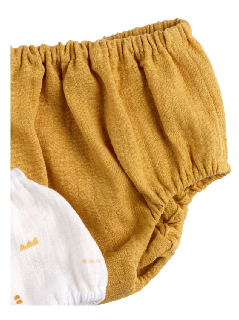 Baby bloomer cotone, set di - SAUTHON Bianco Giallo - Kiabi