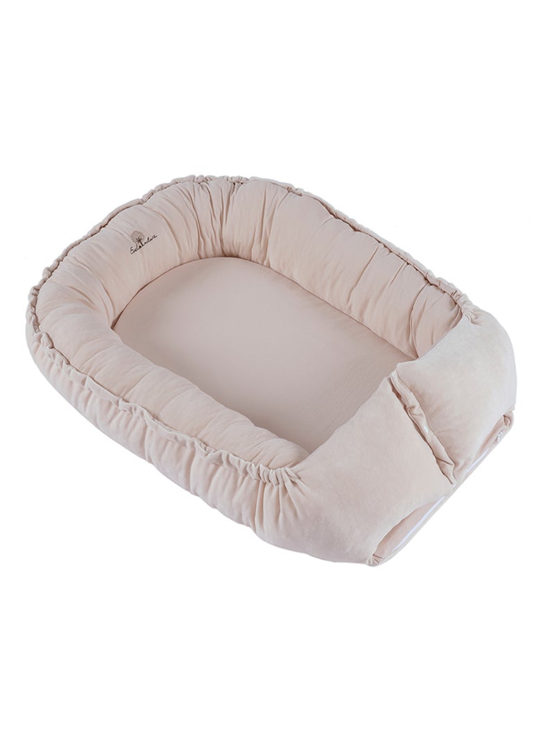 Baby cocoon cotone bio velluto 0-6 mesi Beige - Kiabi