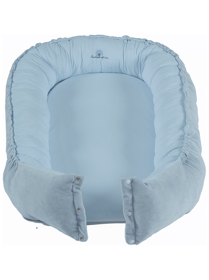 Baby cocoon cotone bio velluto 0-6 mesi Blu cielo - Kiabi