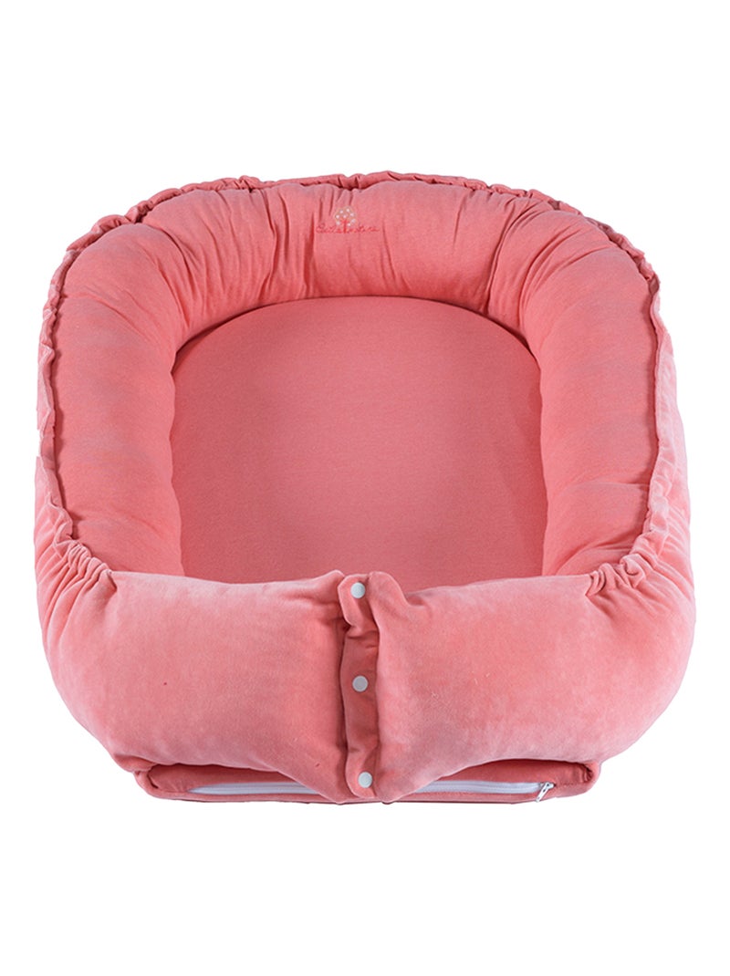 Baby cocoon cotone bio velluto 0-6 mesi Pesca - Kiabi