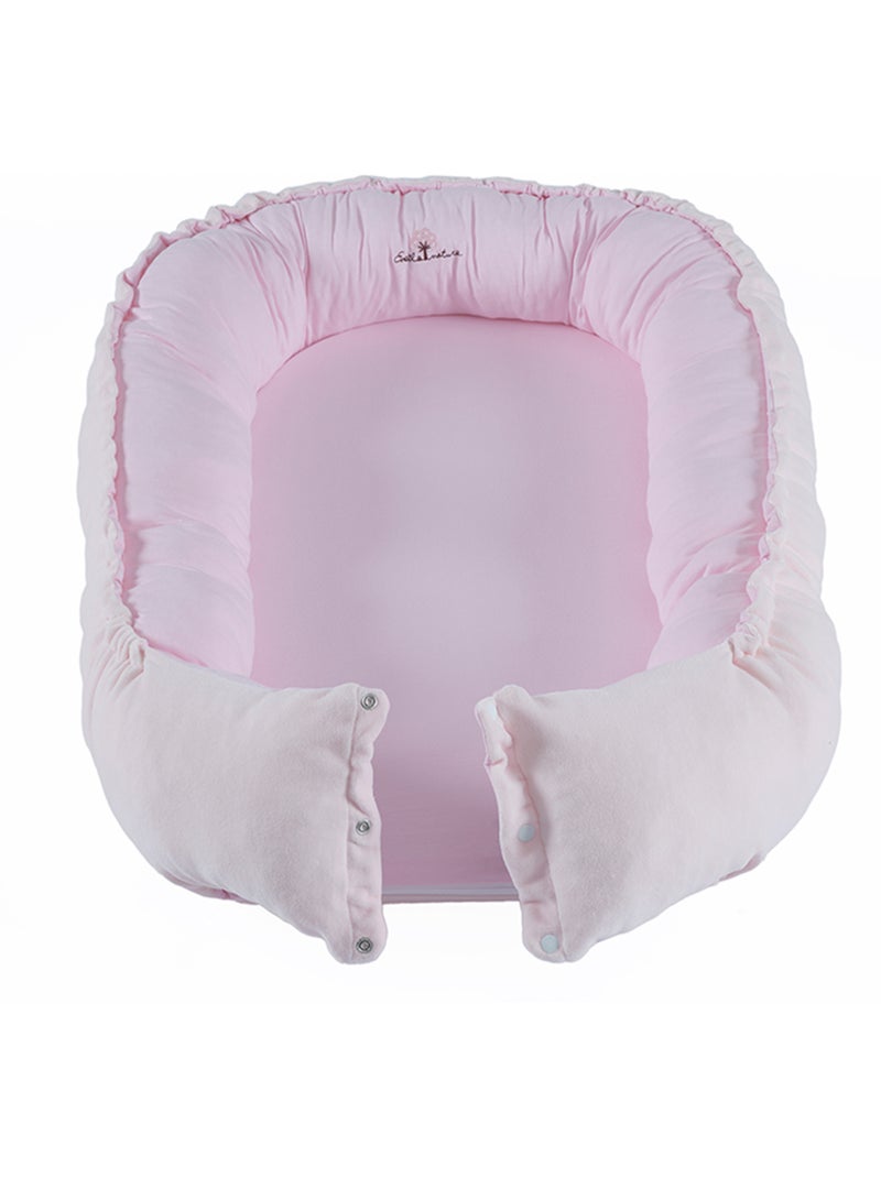 Baby cocoon cotone bio velluto 0-6 mesi Rosa pastello - Kiabi