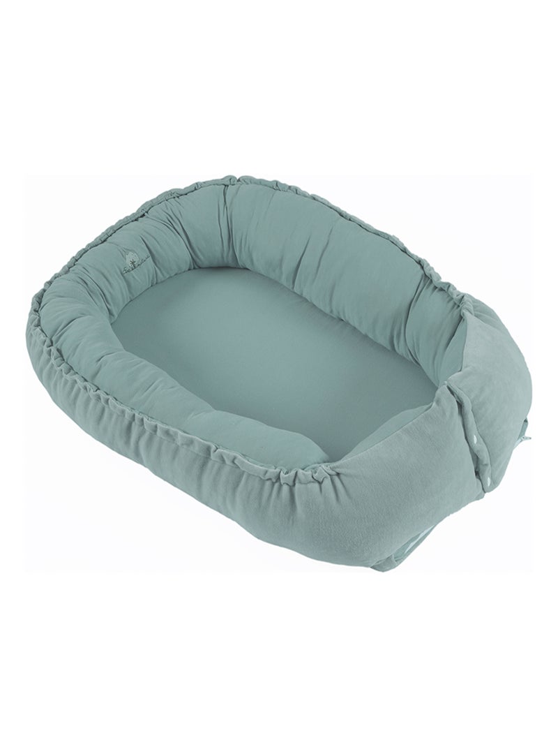 Baby cocoon cotone bio velluto 0-6 mesi Verde acqua - Kiabi