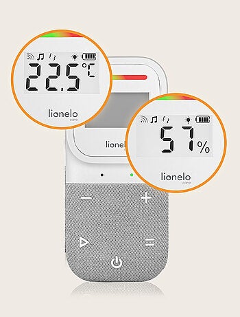 Baby monitor audio LIONELO Babyline 2.3 - Comunicazione bidirezionale - 10 ore wireless - Temperatur