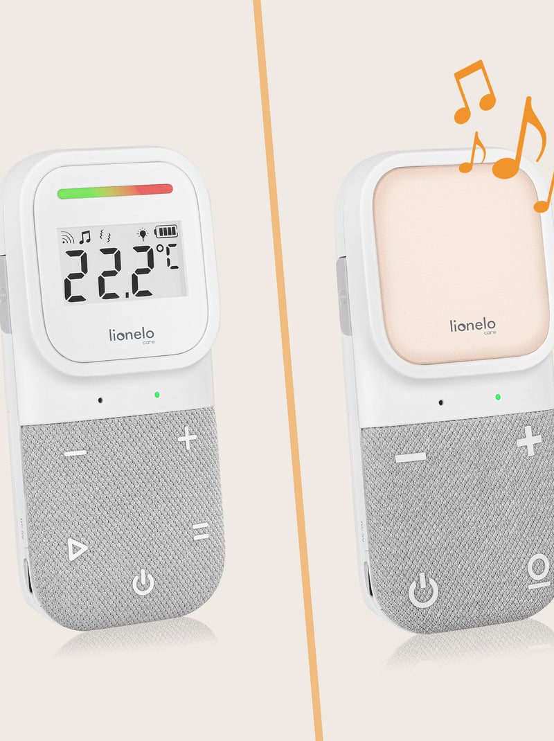 Baby monitor audio LIONELO Babyline 2.3 - Comunicazione bidirezionale - 10 ore wireless - Temperatur Bianco - Kiabi