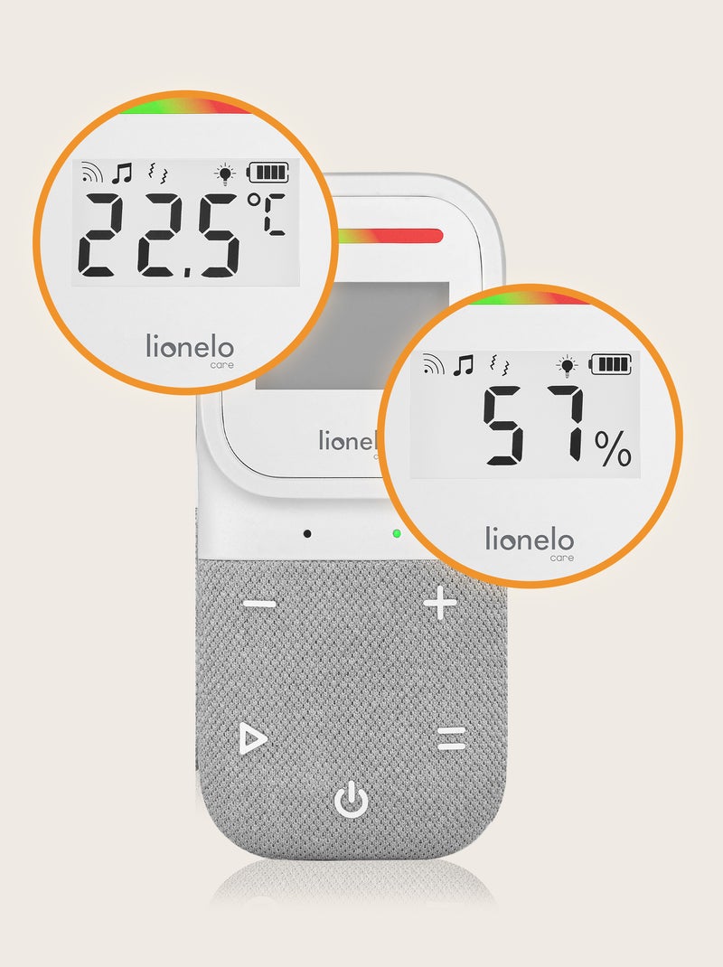 Baby monitor audio LIONELO Babyline 2.3 - Comunicazione bidirezionale - 10 ore wireless - Temperatur Bianco - Kiabi