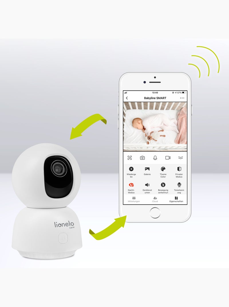 Baby Monitor LIONELO Babyline View - HD - Audio bidirezionale - Visione notturna Bianco Verde Nero - Kiabi