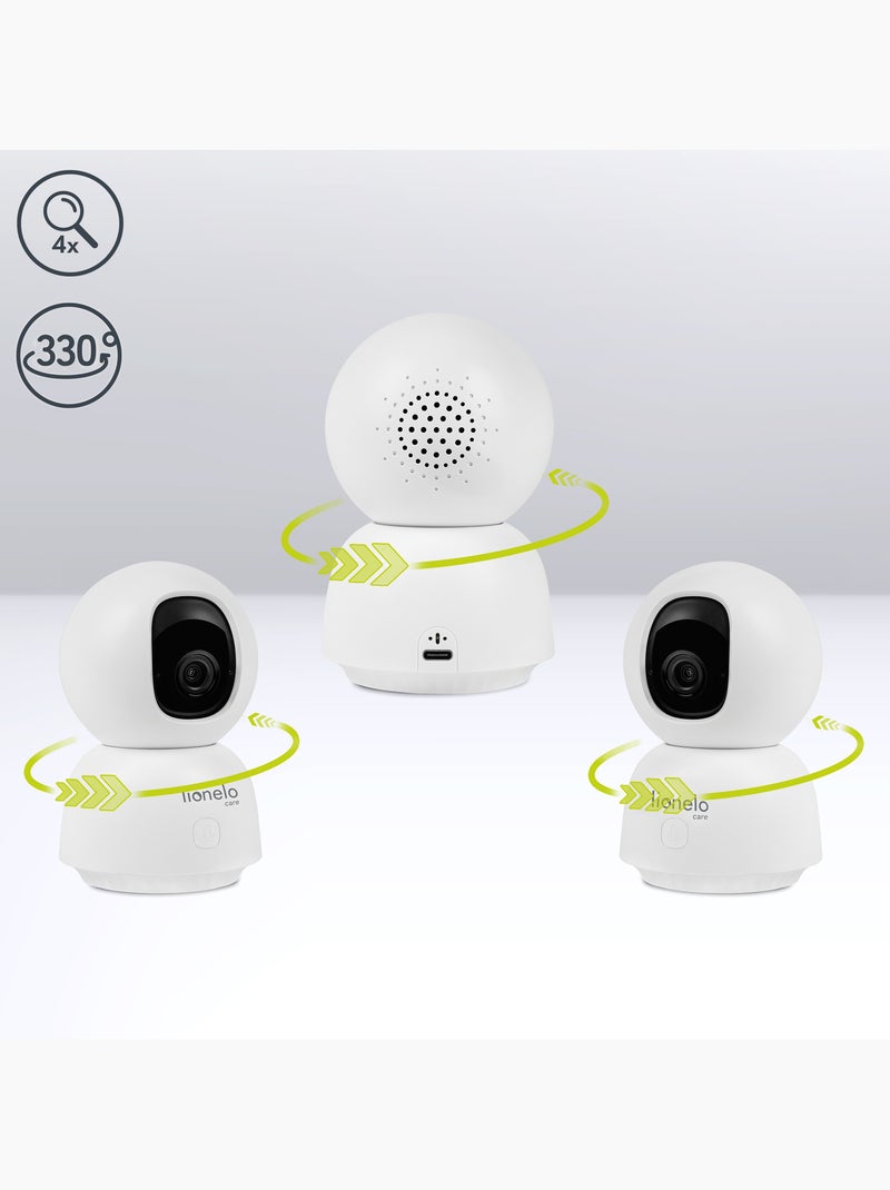 Baby Monitor LIONELO Babyline View - HD - Audio bidirezionale - Visione notturna Bianco Verde Nero - Kiabi