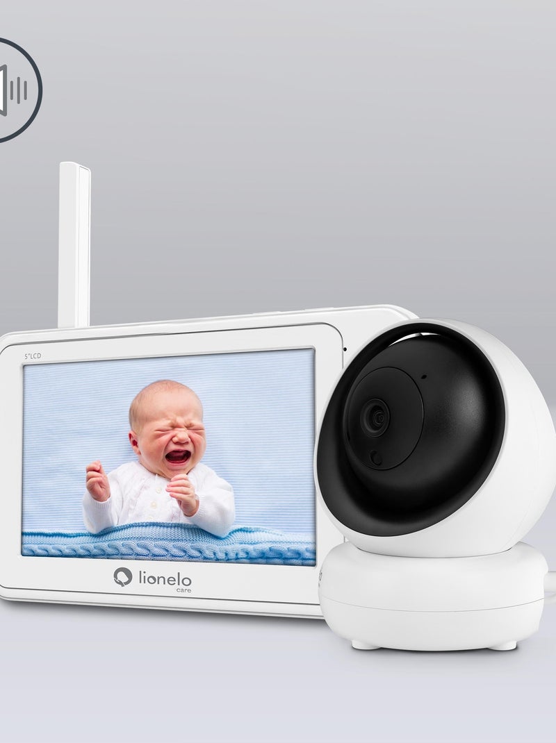 Baby Monitor Video a 360° - LIONELO Babyline 8.3 - Comunicazione Bidirezionale - Visione Notturna Bianco Bianco Bianco - Kiabi