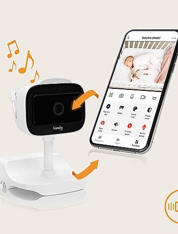 Baby monitor video wireless LIONELO Babyline Go - Fino a 5 ore - Clip di montaggio