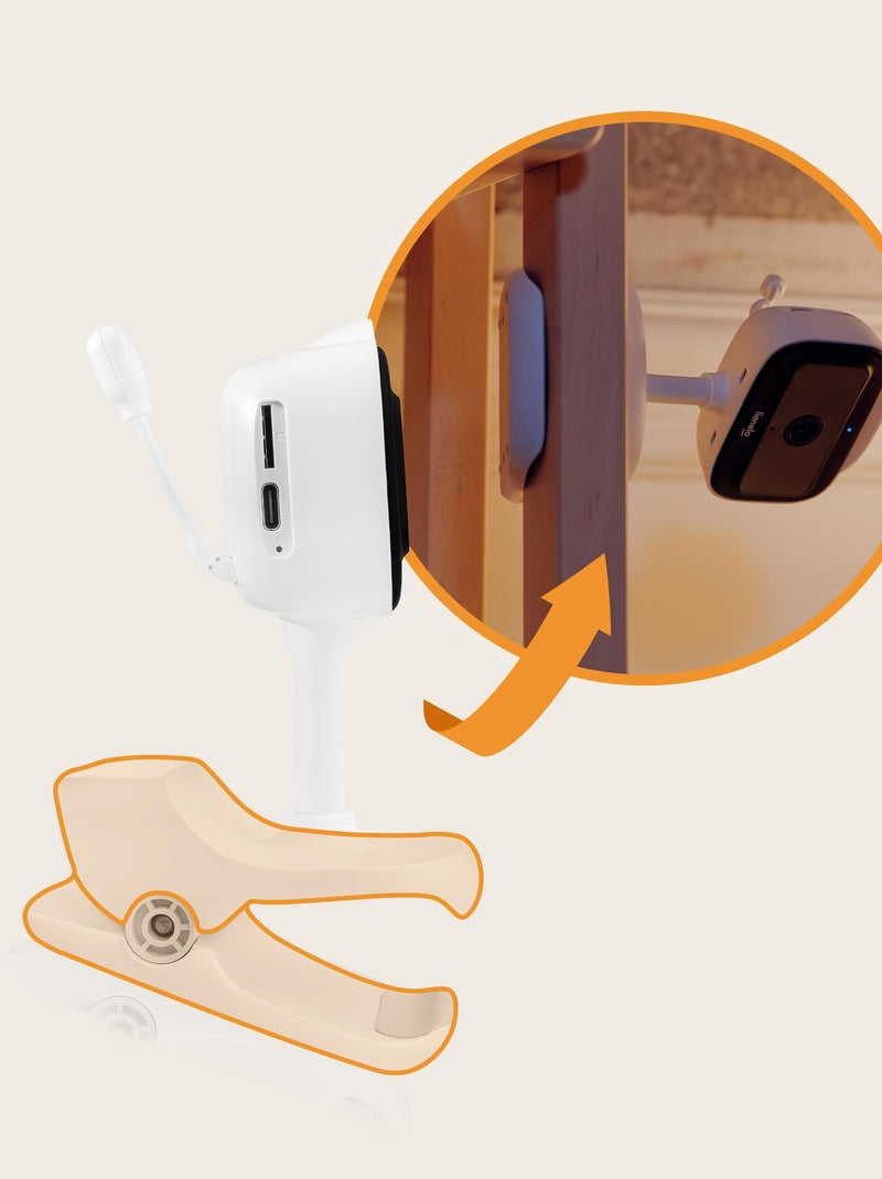 Baby monitor video wireless LIONELO Babyline Go - Fino a 5 ore - Clip di montaggio Bianco Bianco Nero - Kiabi