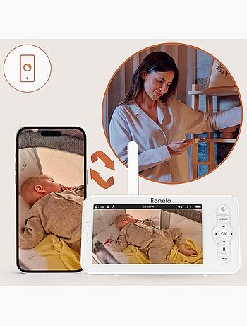 Baby monitor wireless LIONELO Babyline 9.2 AI - Rilevamento della copertura della testa - Monitor -