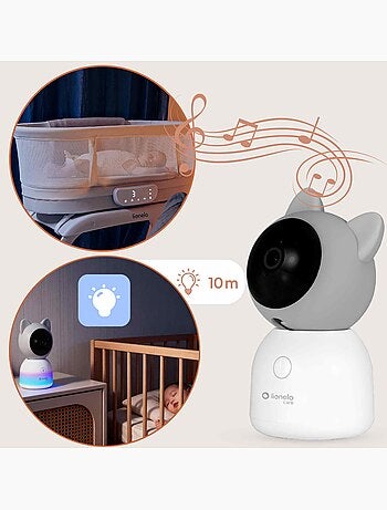 Baby monitor wireless LIONELO Babyline 9.2 AI - Rilevamento della copertura della testa - Monitor -