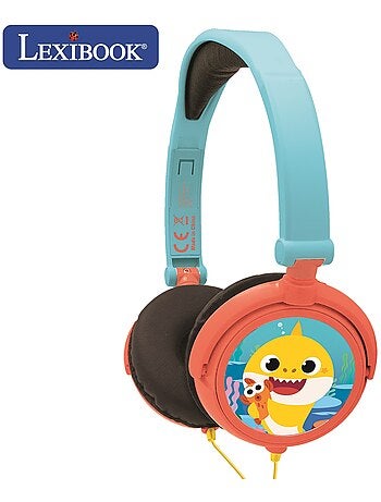 Baby Shark Cuffia stereo a filo pieghevole con limitazione sicura del volume