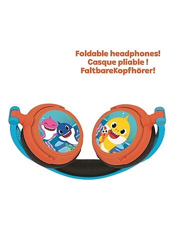 Baby Shark Cuffia stereo a filo pieghevole con limitazione sicura del volume