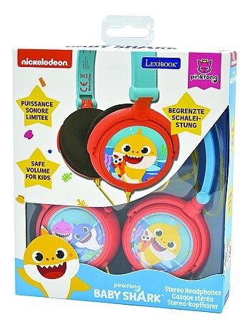 Baby Shark Cuffia stereo a filo pieghevole con limitazione sicura del volume