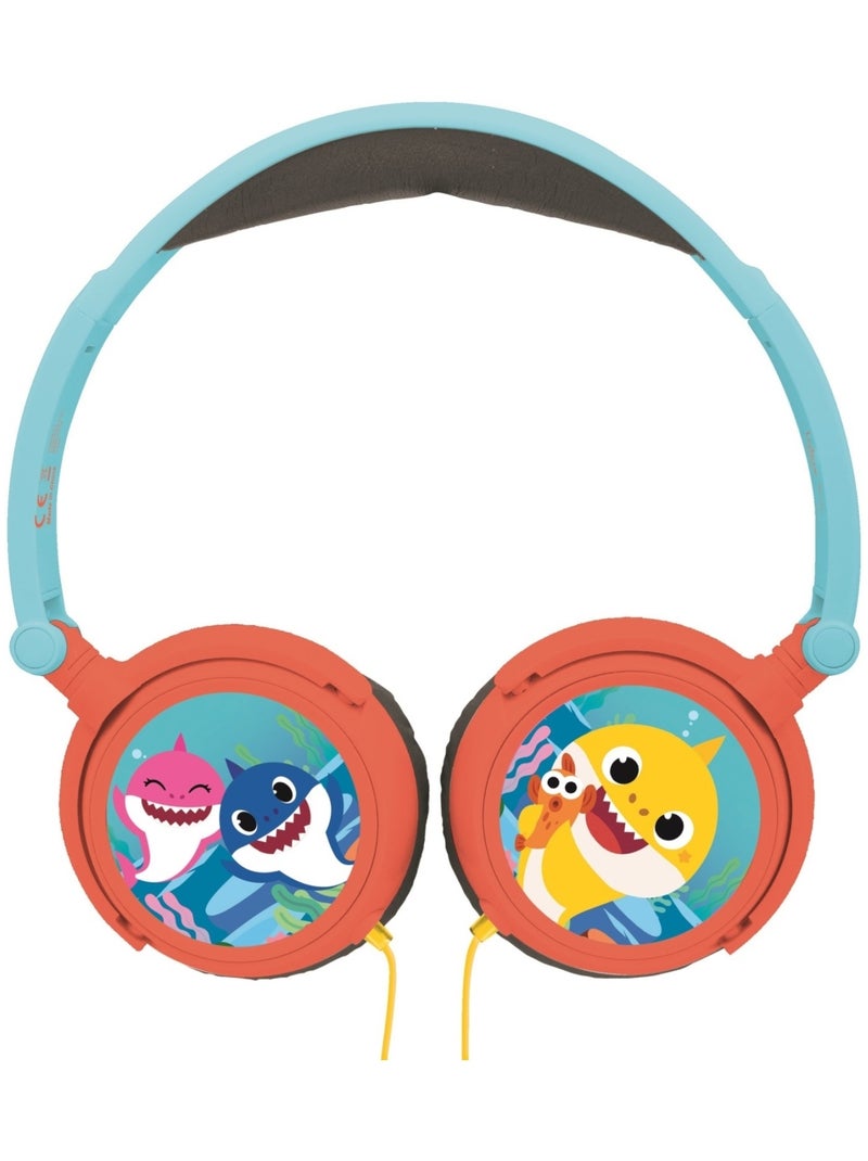 Baby Shark Cuffia stereo a filo pieghevole con limitazione sicura del volume Blu - Kiabi