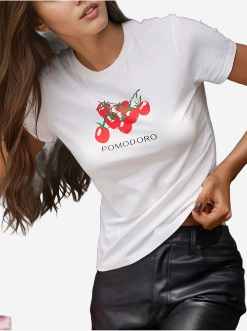 Baby tee stampata con girocollo hiccup - Kiabi