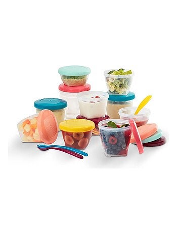 Babybols Kit XXL MultiSet: 12 vasetti per alimenti + 3 cucchiai morbidi 'Babymoov'