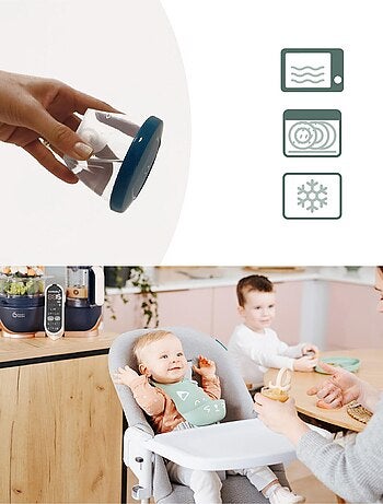 Babybols Kit XXL MultiSet: 12 vasetti per alimenti + 3 cucchiai morbidi 'Babymoov'