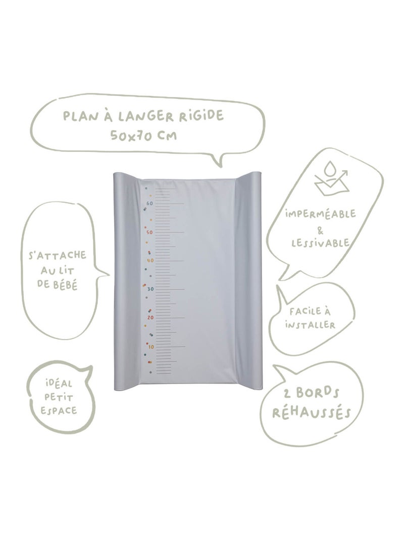 BABYCALIN - Fasciatoio Ultraleggero a Pois 50 x 70 cm - 100% PVC - Grigio Multicolore - Kiabi