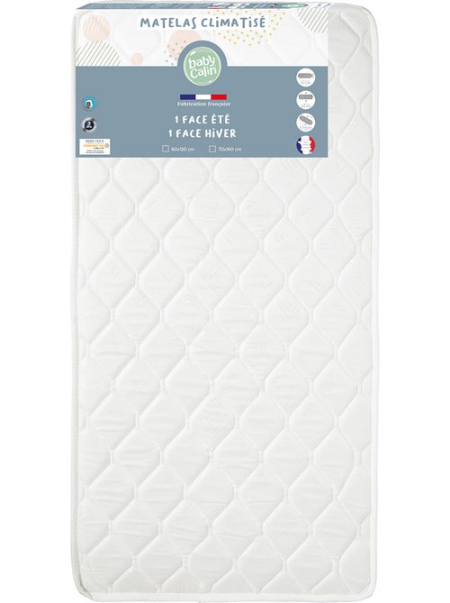 BABYCALIN - Materasso per lettino climatizzato 60 x 120 cm - Poliestere/Polipropilene - Bianco - Kiabi