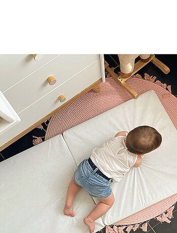 BABYCALIN - Materasso pieghevole per bambini 60 x 120 cm - 100% polipropilene - Bianco