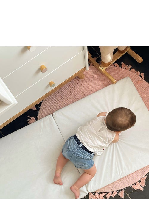 BABYCALIN - Materasso pieghevole per bambini 60 x 120 cm - 100% polipropilene - Bianco - Kiabi