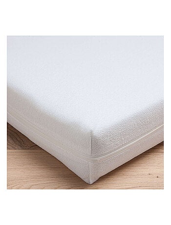 BABYCALIN - Sottolenzuolo bimbo 60 x 120 cm con zip - 100% poliestere impermeabile - Bianco
