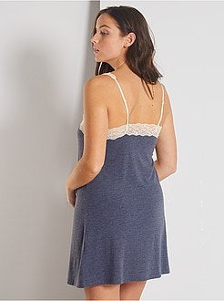 Babydoll con orli in pizzo - Kiabi