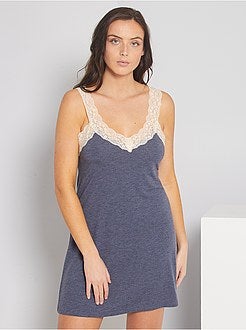 Babydoll con orli in pizzo - Kiabi