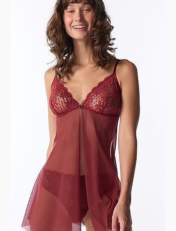 Babydoll donna in pizzo penti