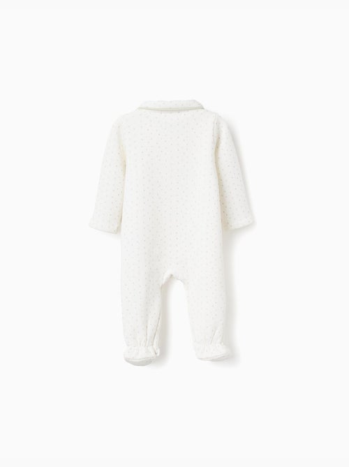 Babygrow con fodera in peluche e pois - Kiabi