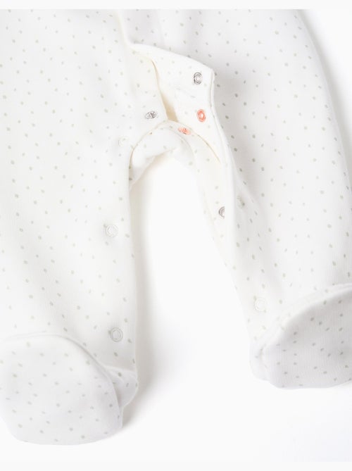 Babygrow con fodera in peluche e pois - Kiabi