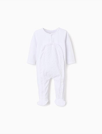 Babygrow in velluto con apertura completamente frontale