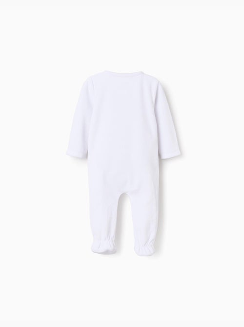 Babygrow in velluto con apertura completamente frontale - Kiabi