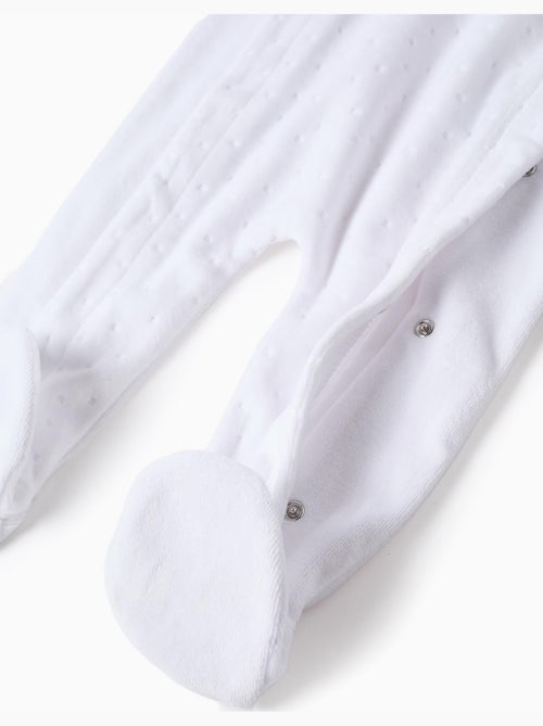 Babygrow in velluto con apertura completamente frontale - Kiabi